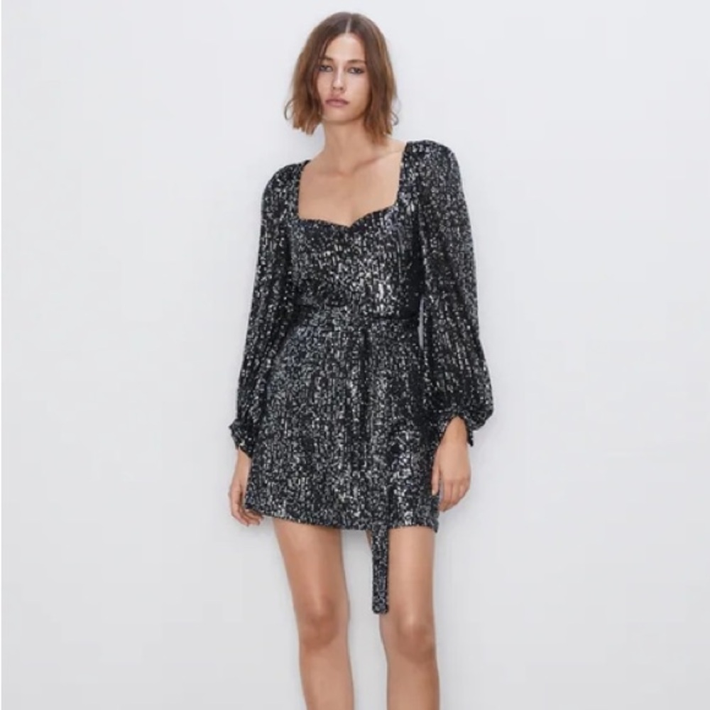 NWT BLOGGER FAVORITE ZARA SEQUIN DRESS